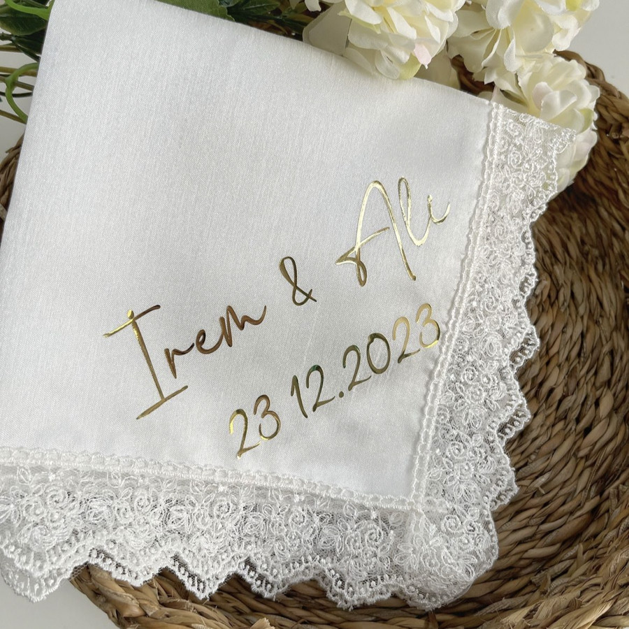 Baskılı Söz Mendili (Dantel Güpür)