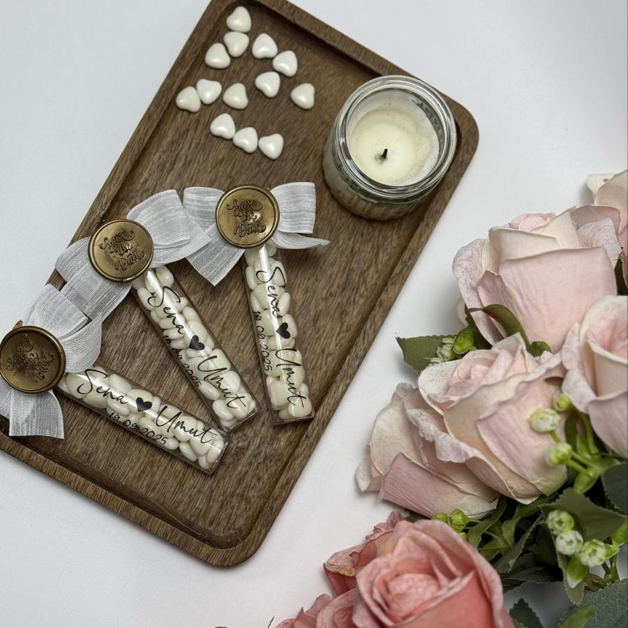 Cam Tüp Nikah Kalpli Şekeri