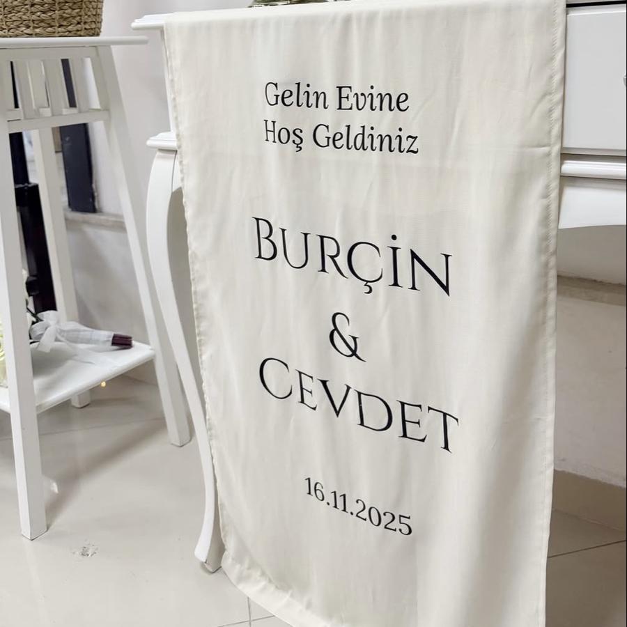 Baskılı Kumaş Karşılama Panosu (50x100cm)  (Sadece Kumaş)