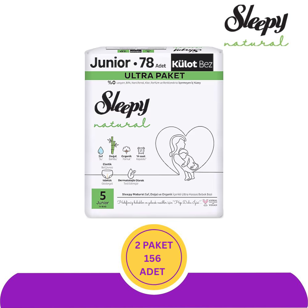 Sleepy Natural No:5 Junior Bebek Bezi 78'li (156 Adet)