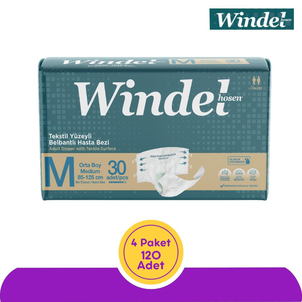 Windelhosen Belbantlı Yetişkin Hasta Bezi Orta (M) - 120 Adet