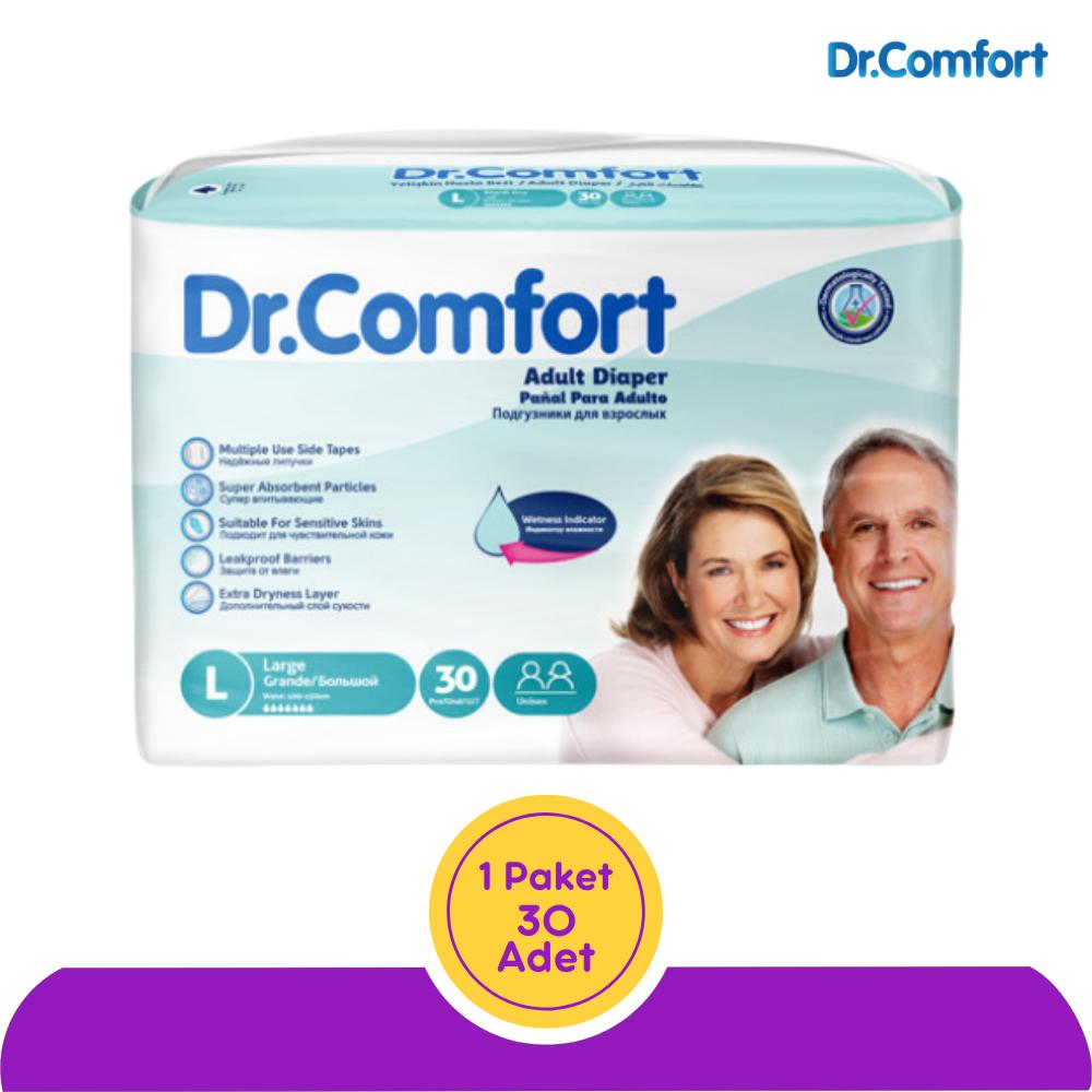 Dr. Comfort Belbantlı Yetişkin Hasta Bezi Büyük (L) 30 Adet