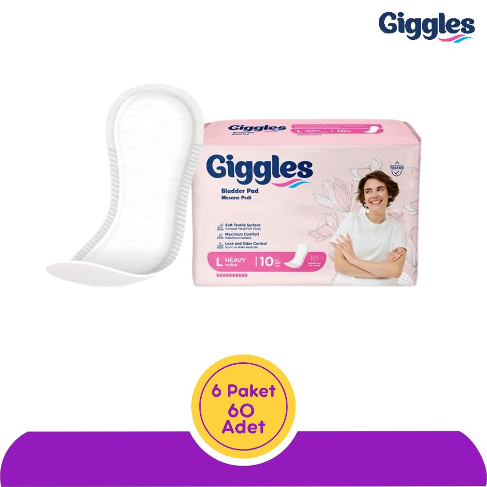 Giggles Kadın Mesane Pedi Large(Yoğun) 10'lu (6 Paket)