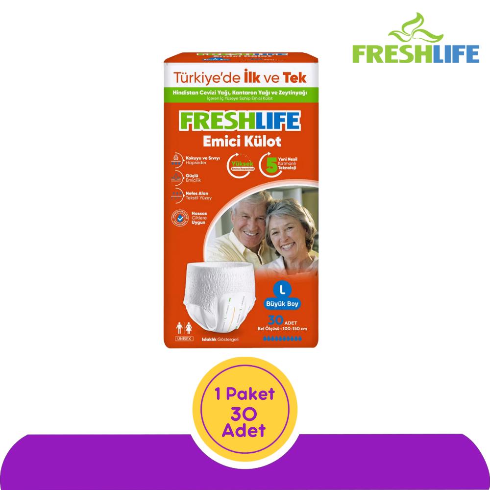 Freshlife Emici Külot Hasta Bezi Büyük (L) 30 Adet