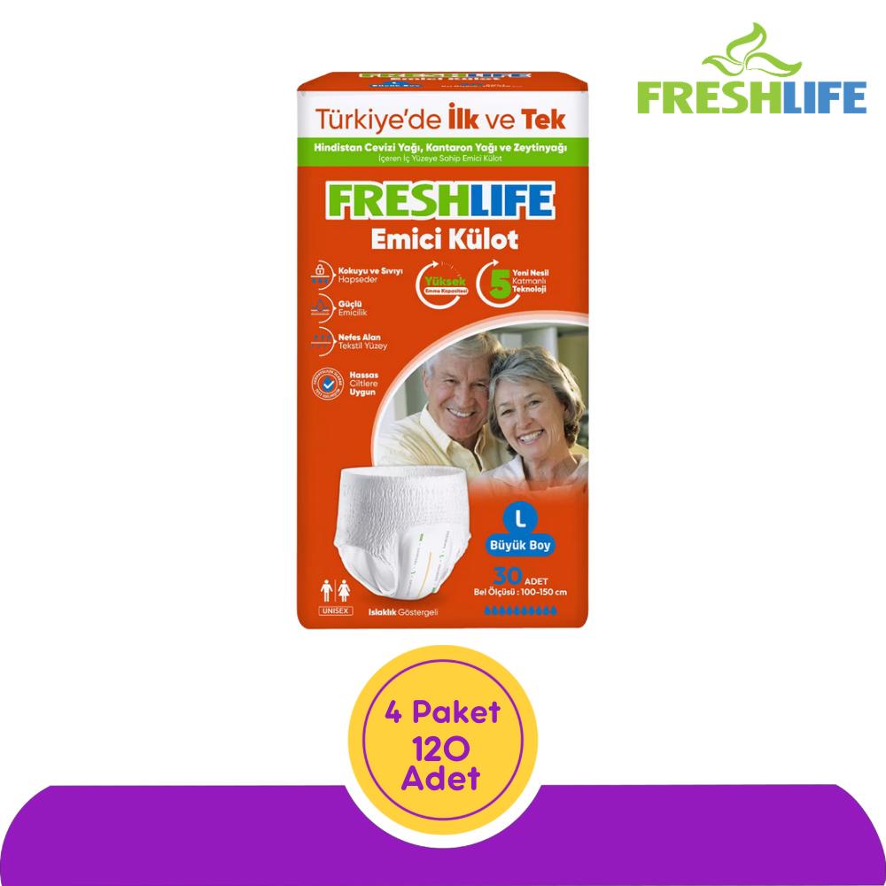 Freshlife Emici Külot Hasta Bezi Büyük (L) 120 Adet
