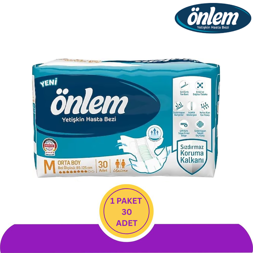 Önlem Belbantlı Hasta Bezi Medium (M) 30 Adet
