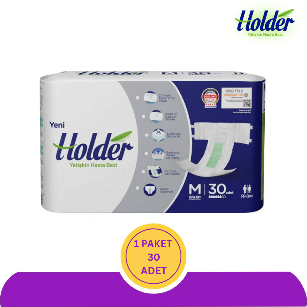 Holder Belbantlı Hasta Bezi Medium (M) 30 Adet