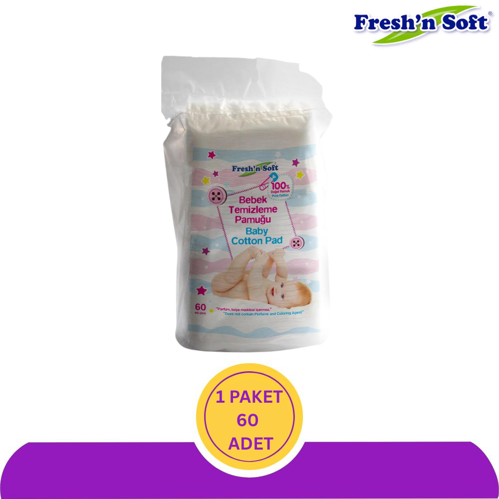Fresh'n Soft Bebek Temizleme Pamuğu 60'lı