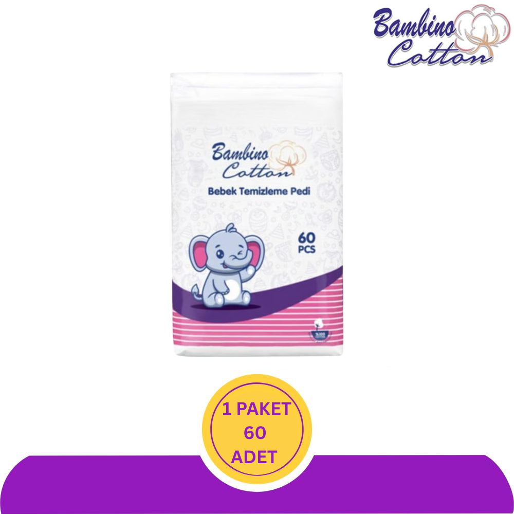 Bambino Cotton 60'lı Bebek Temizleme Pamuğu