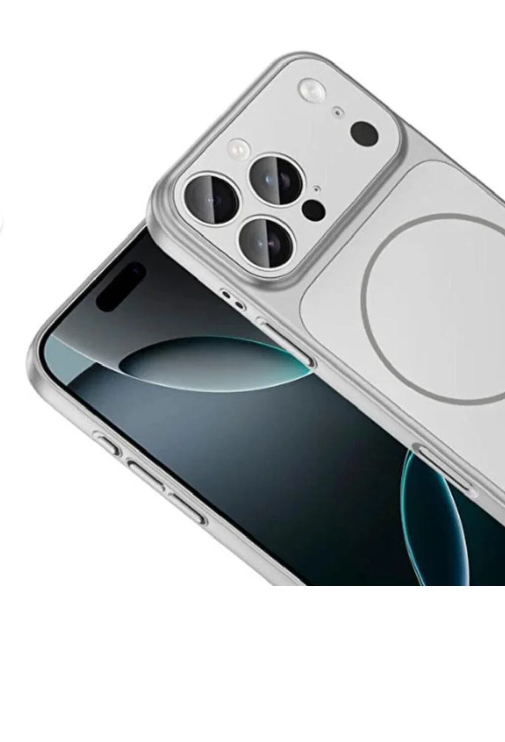 iPhone 16 Pro Uyumlu MagSafe Şarj Özellikli AG Glass iPhone 17 Pro Max Görünümlü Kılıf