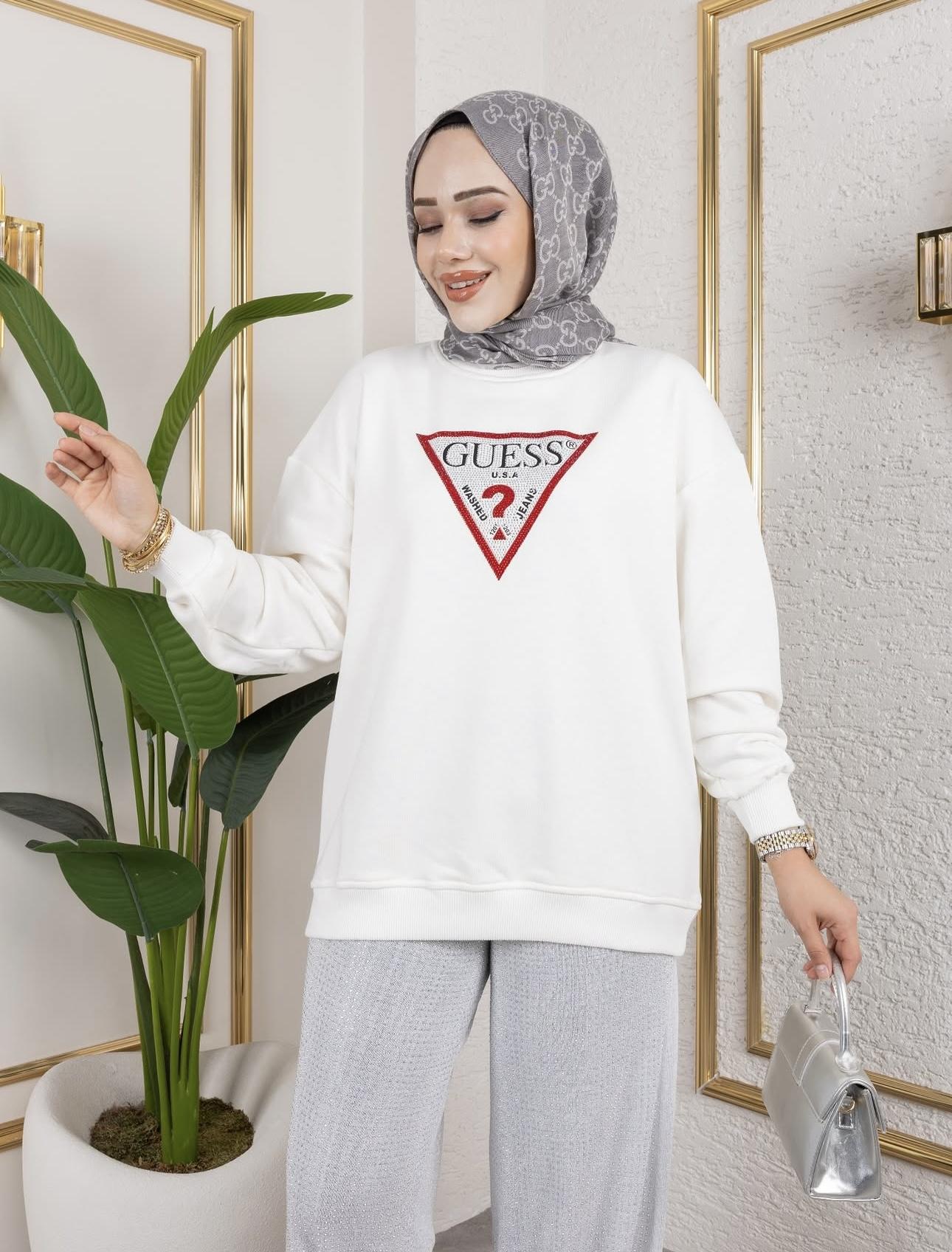 Taşlı Whitered Sweat