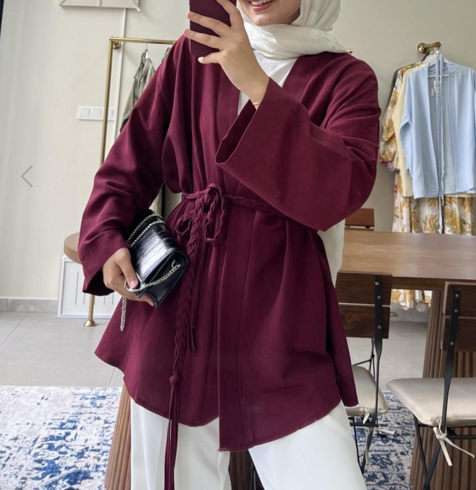Keten Kimona - bordo