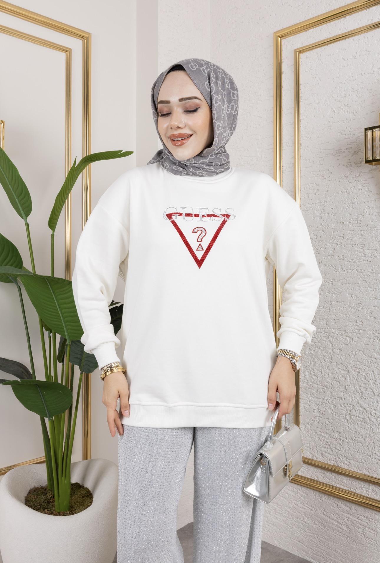 Cherry  Sweat - Beyaz