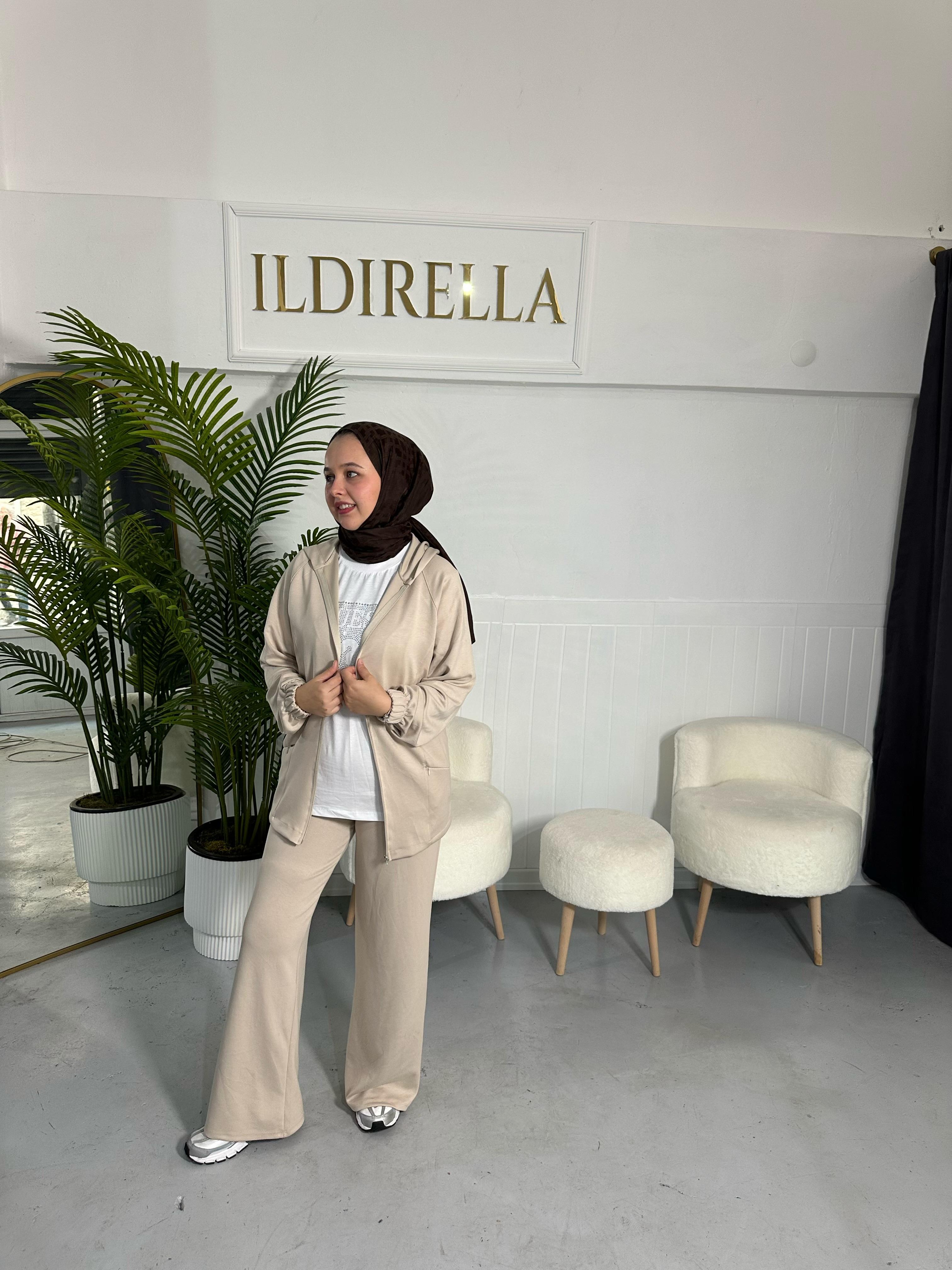 Oysho Fermuarlı Takım - Bej