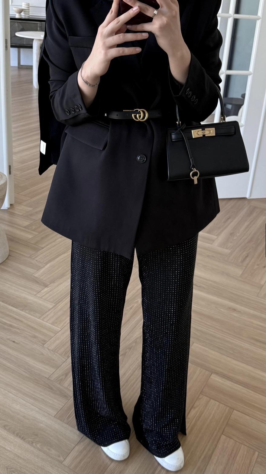 Merserize Shine Pantolon - Siyah