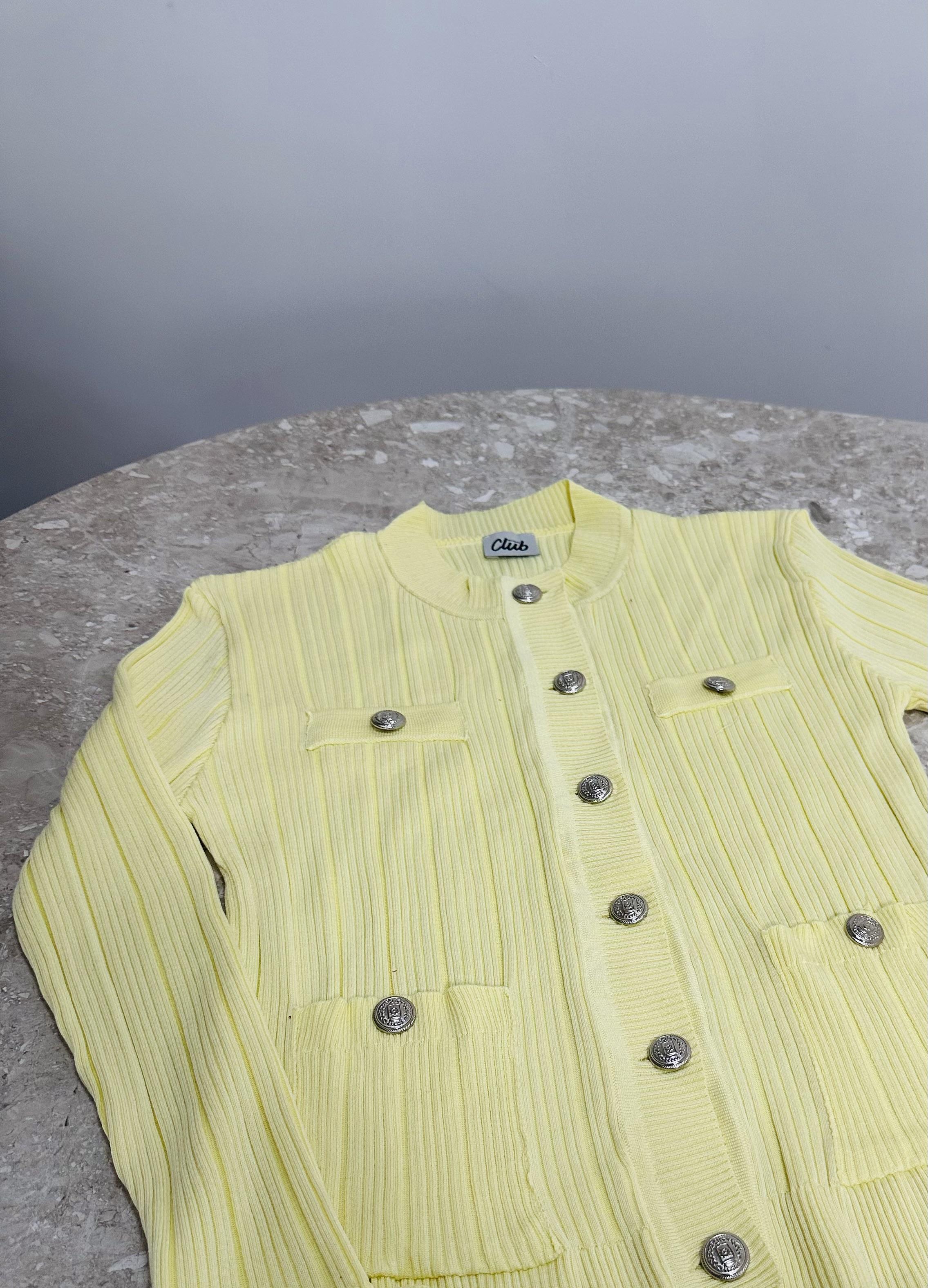 Merserize Premium Hırka - Sarı