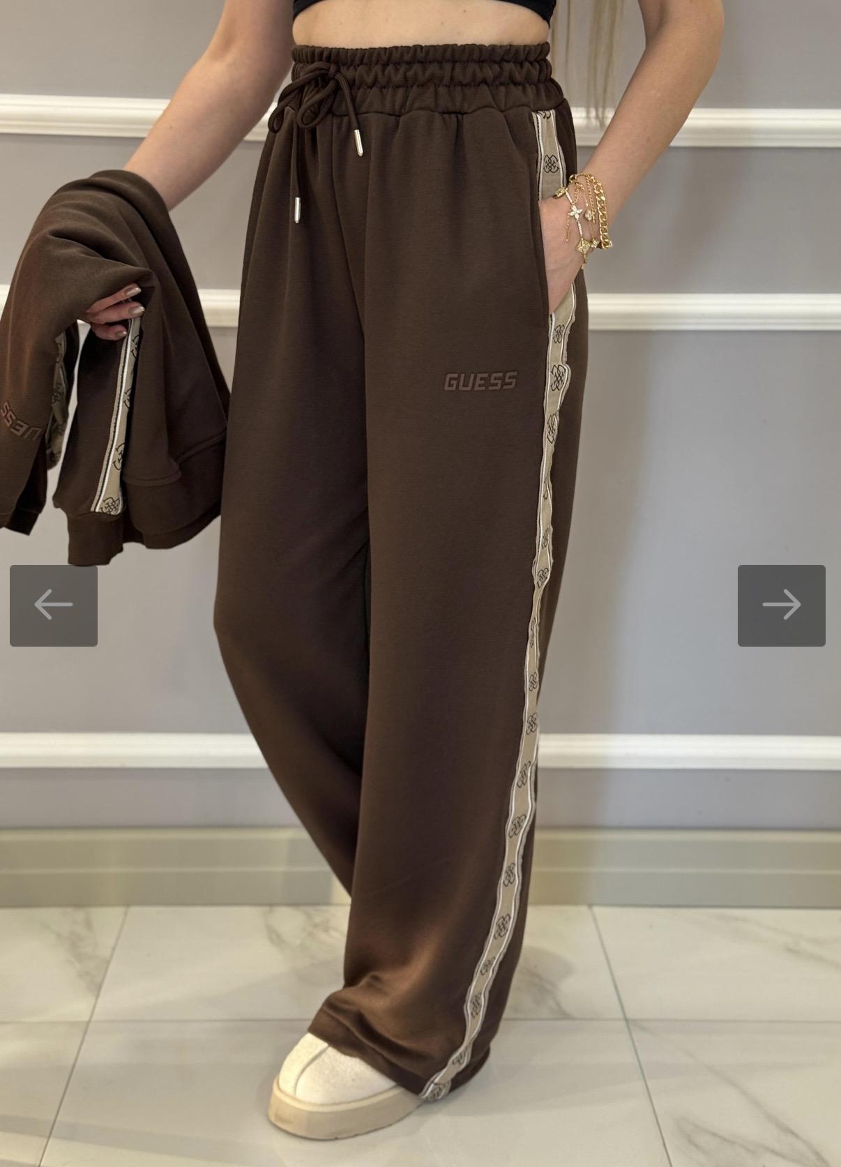 Şeritli Pantolon - kahve