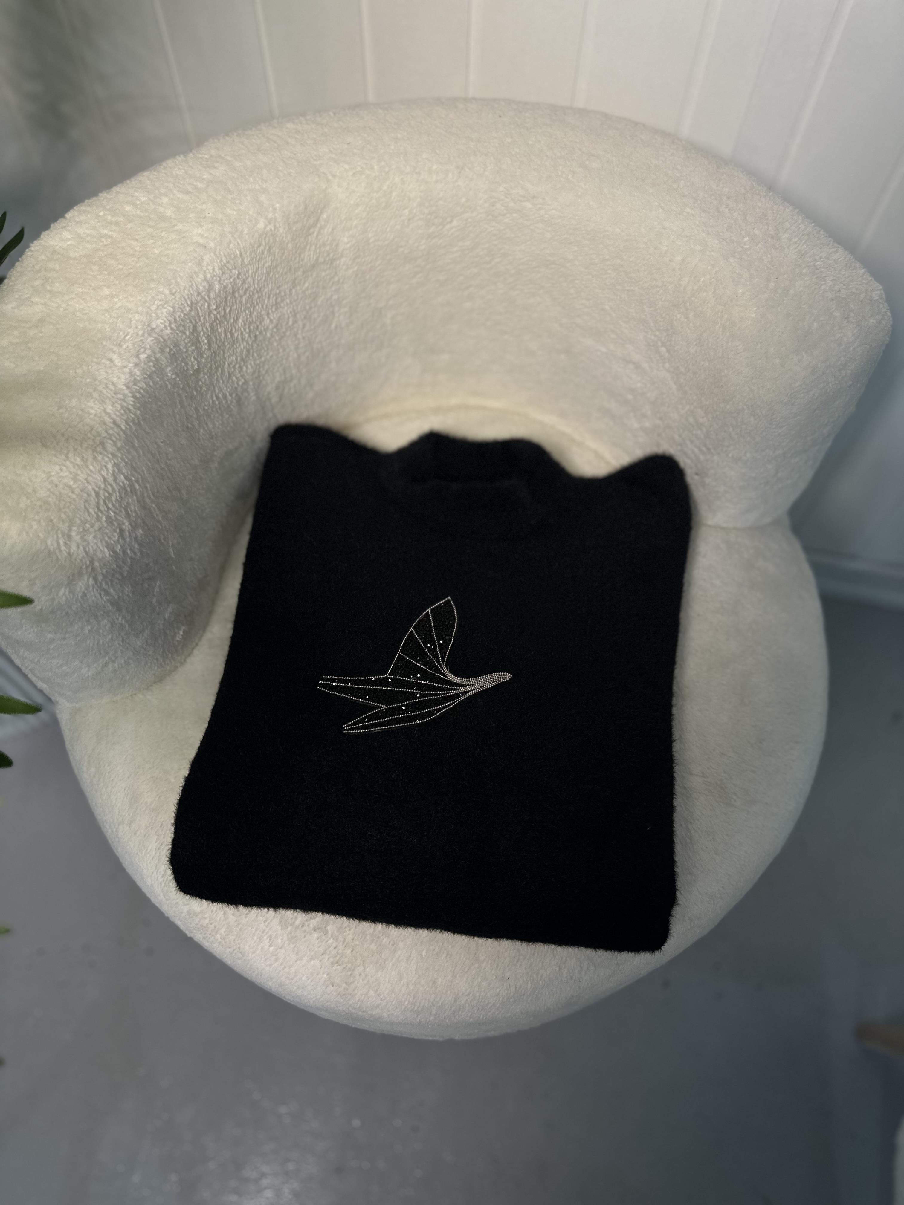 Angora lüx kazak - siyah