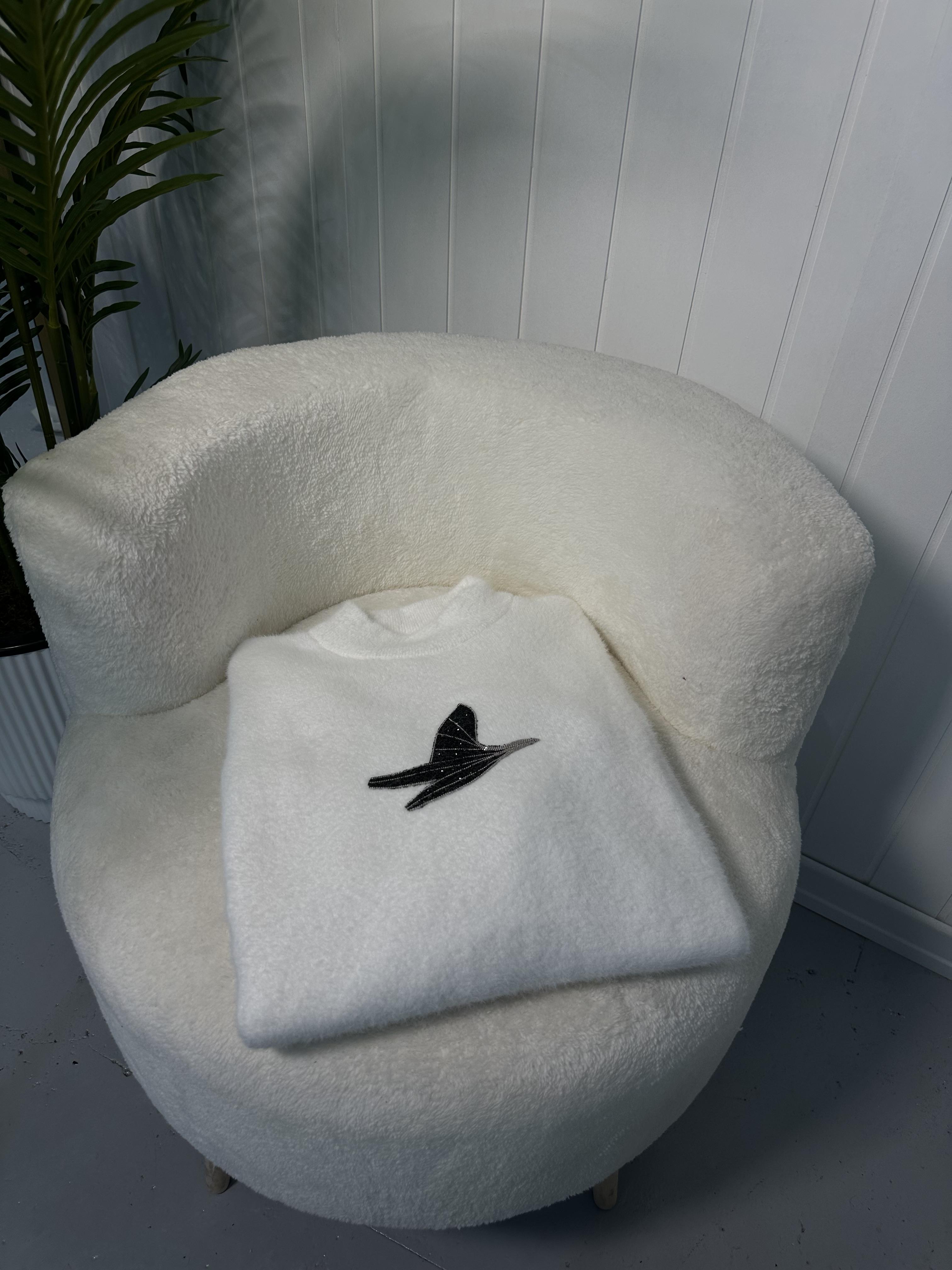 Angora lüx kazak beyaz