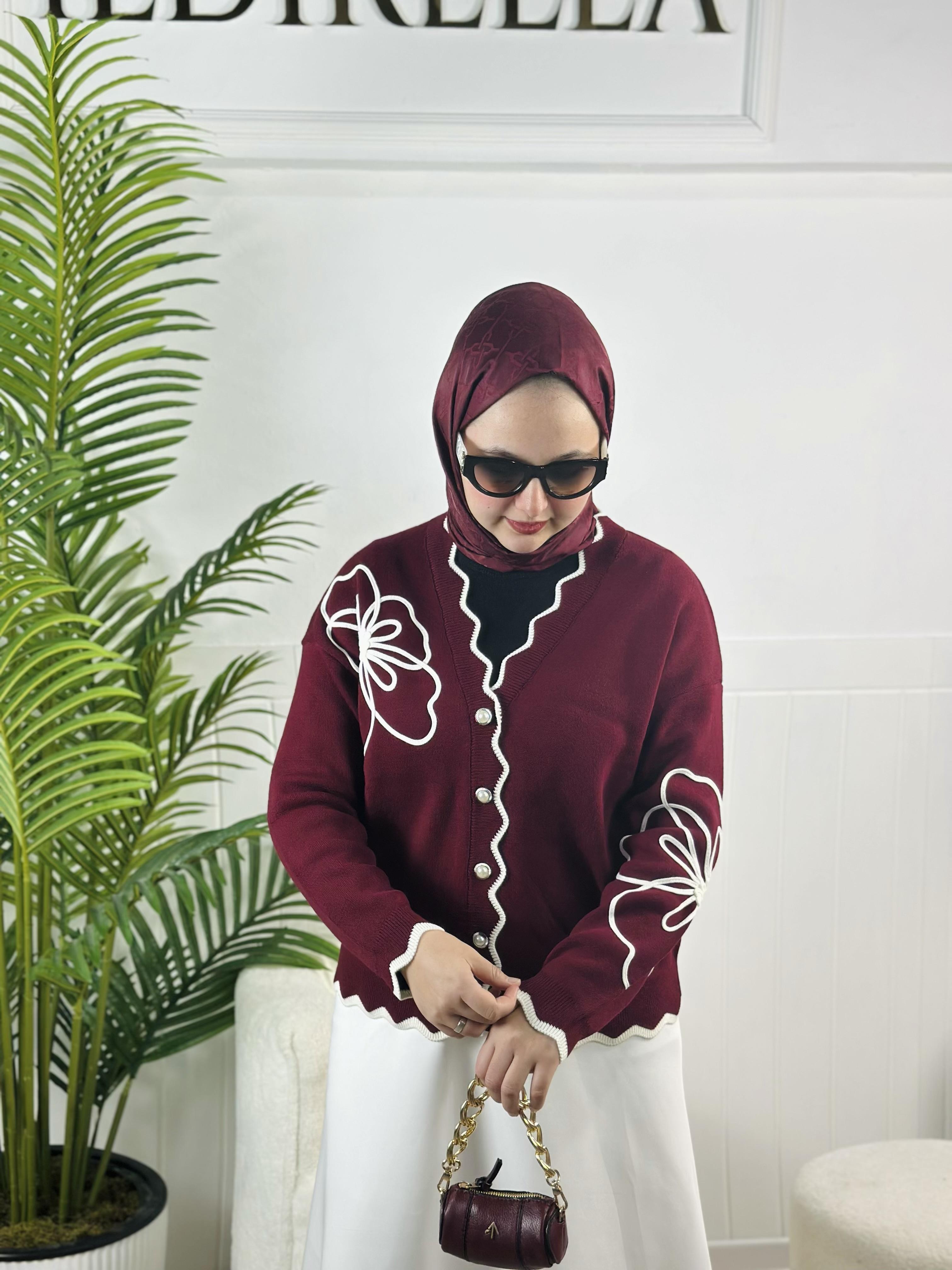 Marbella Premium Hırka - Bordo