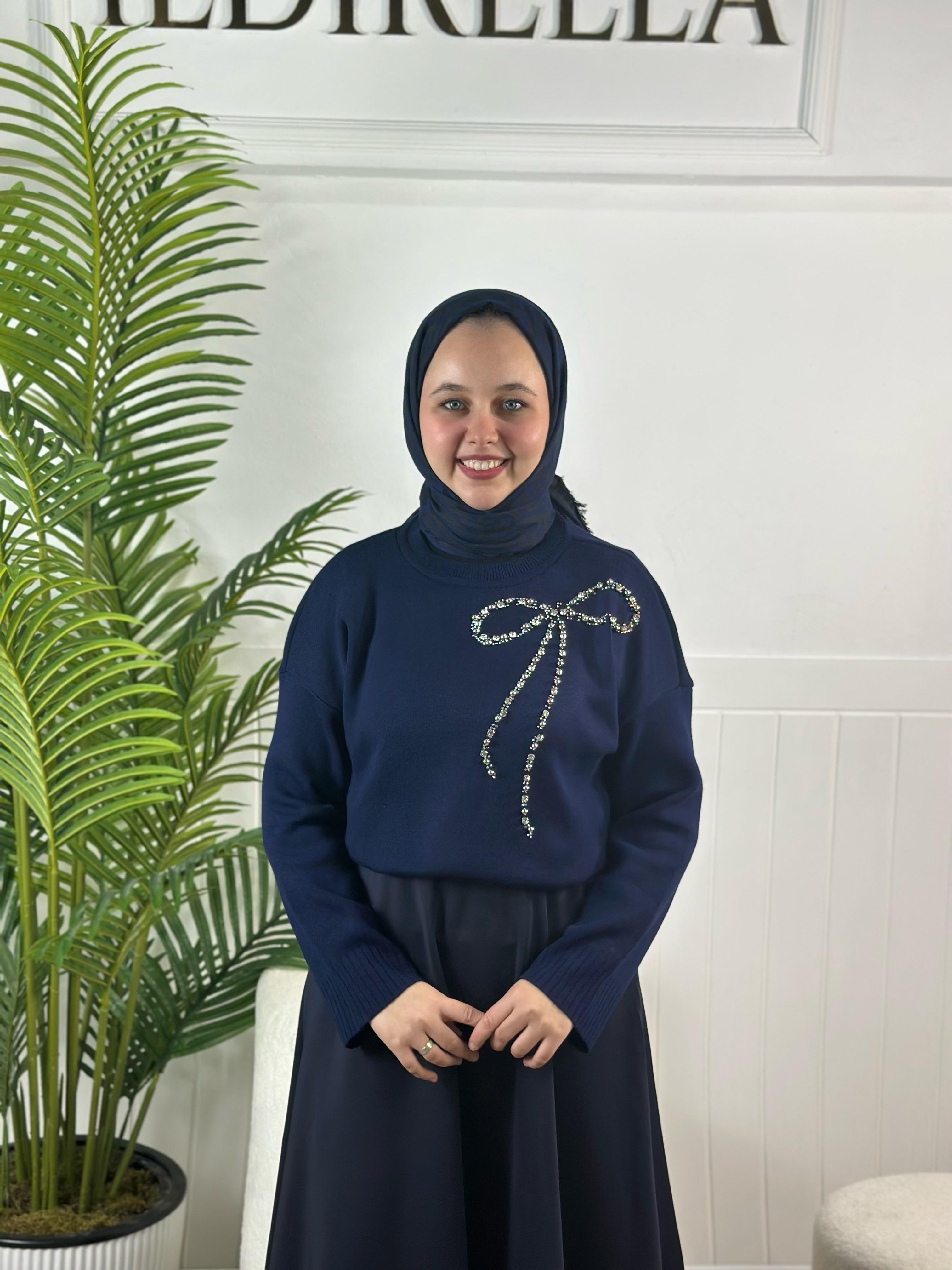 Kurdele Triko Kazak - Lacivert