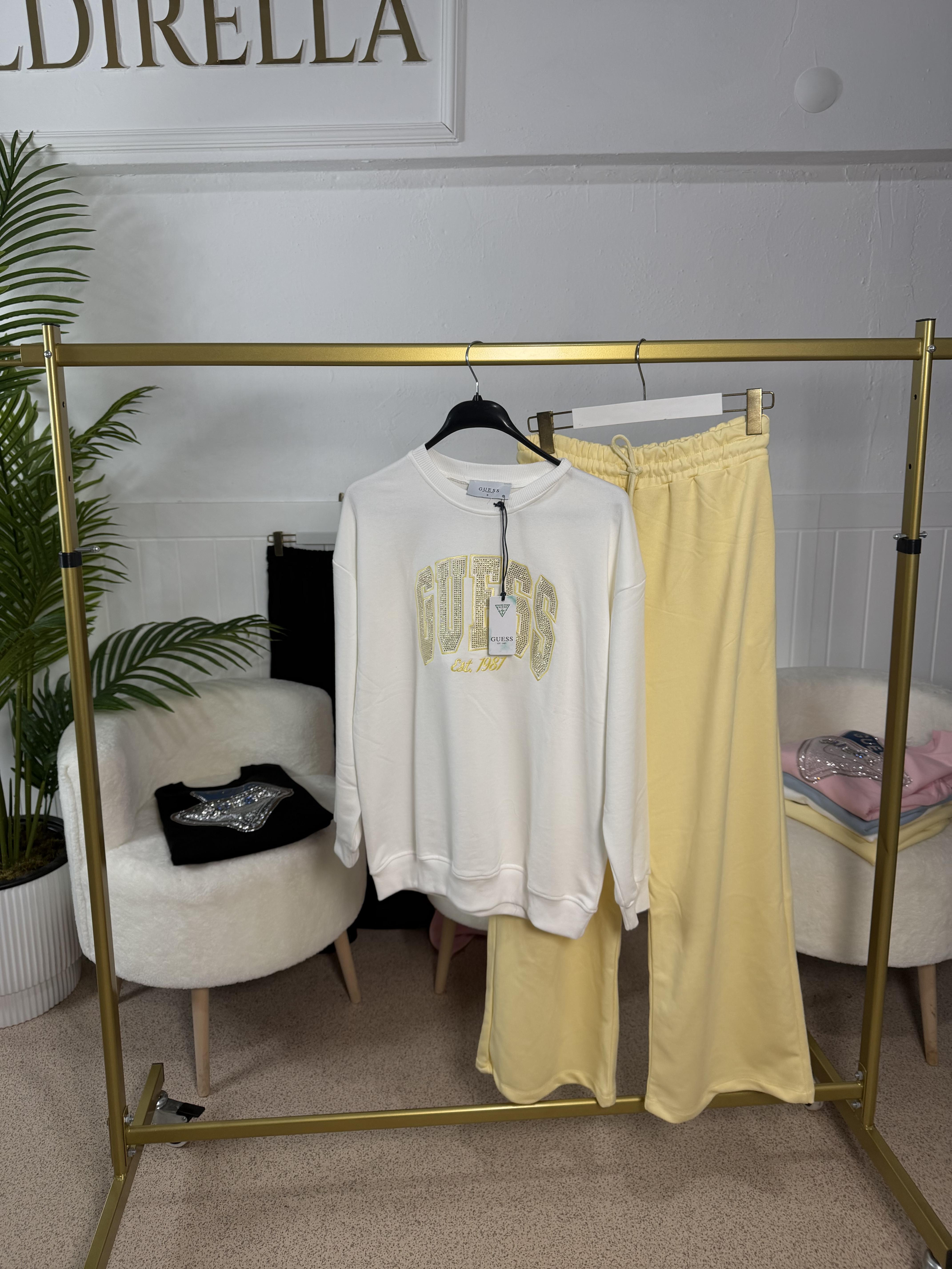 Sarı Premium Palazzo Eşofman