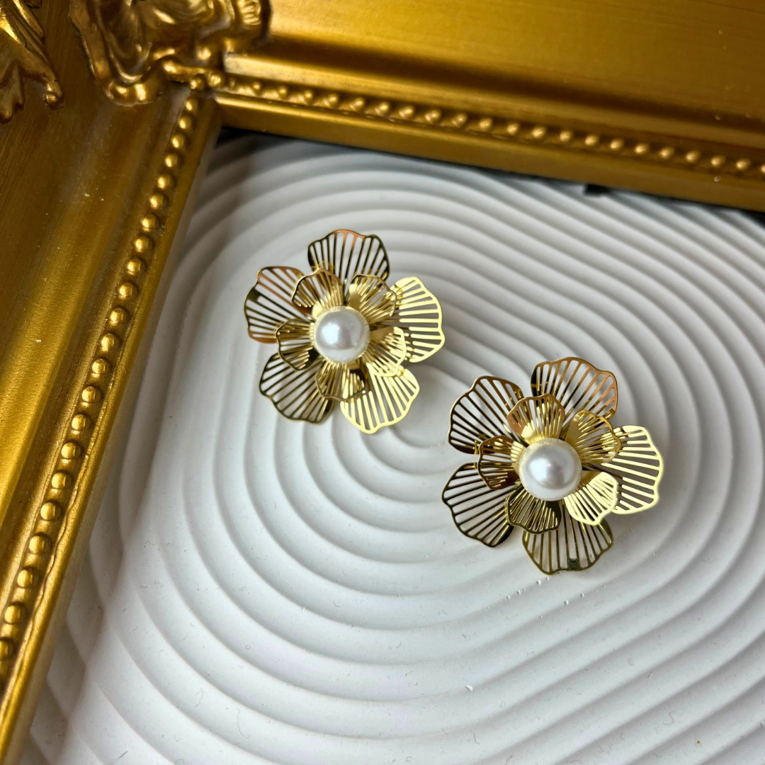İnci Çiçek Küpe | Mev'Ahenk Collection