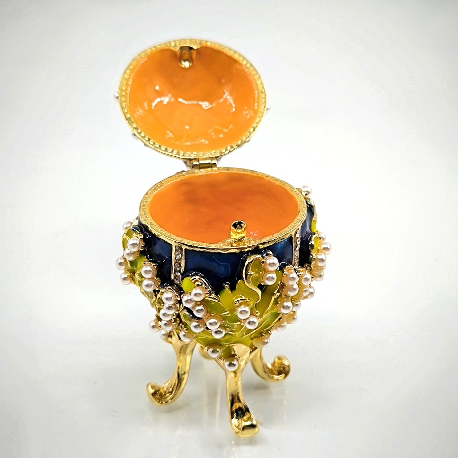 FABERGE YUMURTA SWAROVSKİ TAŞLI LÜKS MÜCEVHER KUTUSU