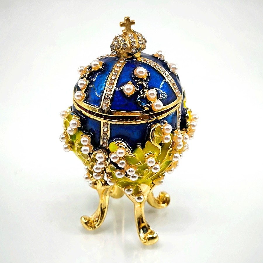 FABERGE YUMURTA SWAROVSKİ TAŞLI LÜKS MÜCEVHER KUTUSU