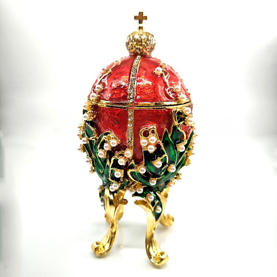 FABERGE YUMURTA SWAROVSKİ TAŞLI LÜKS MÜCEVHER KUTUSU