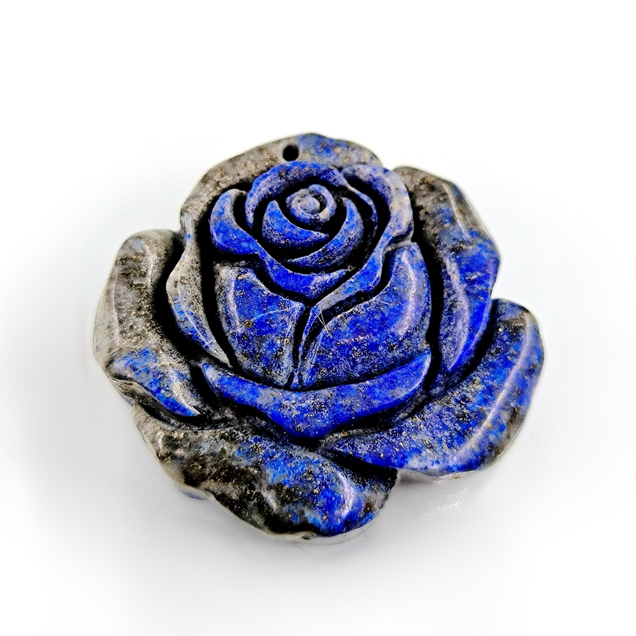 LAPİS LAZULİ TAŞI GÜL CARVİNG