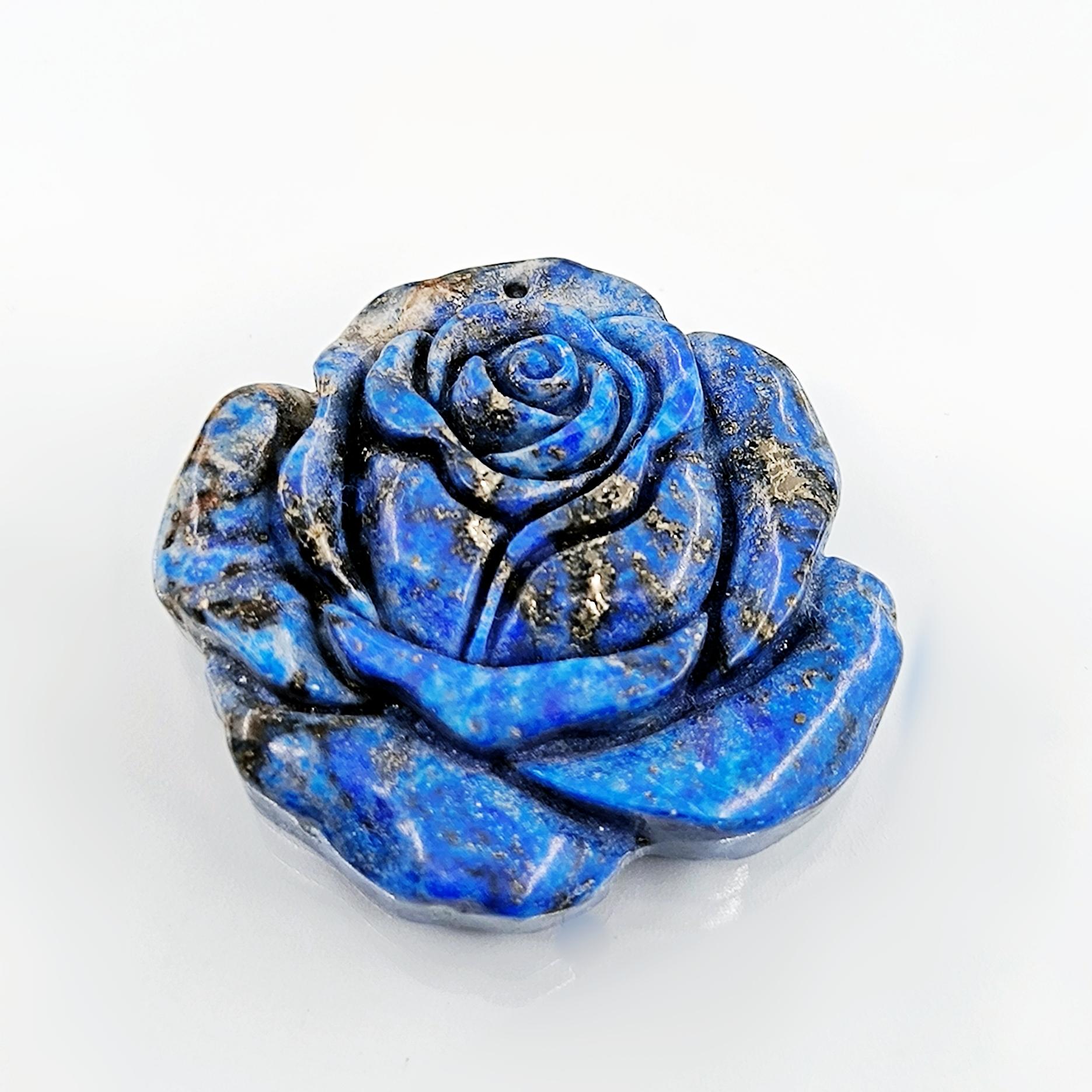 LAPİS LAZULİ TAŞI GÜL CARVİNG