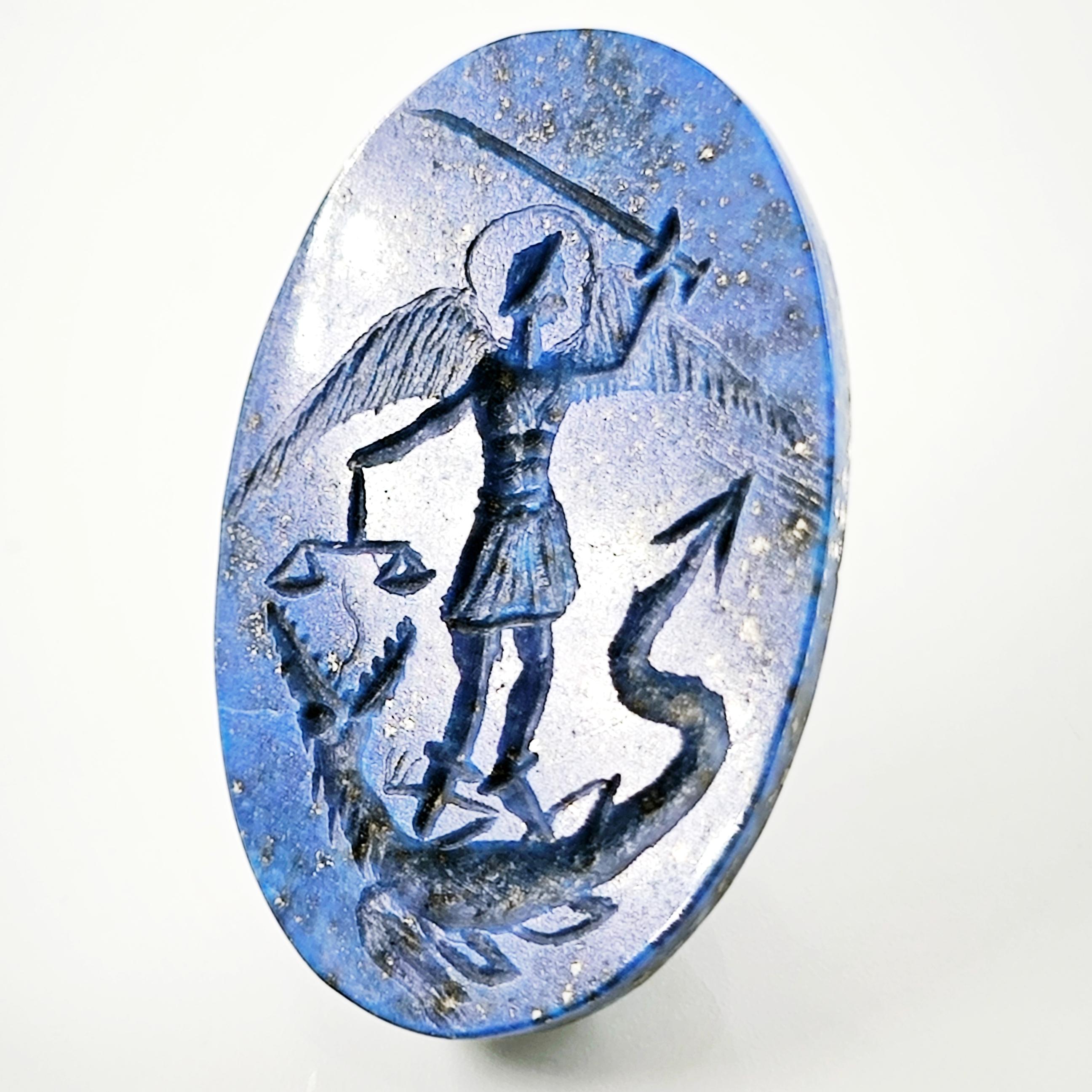 DOĞAL TAŞ - LAPİS ST.GEORGE İNTAGLİO