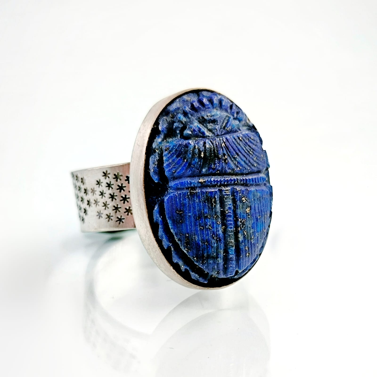 LAPİS LAZULİ ANTİK TARZ SCARAB YÜZÜK