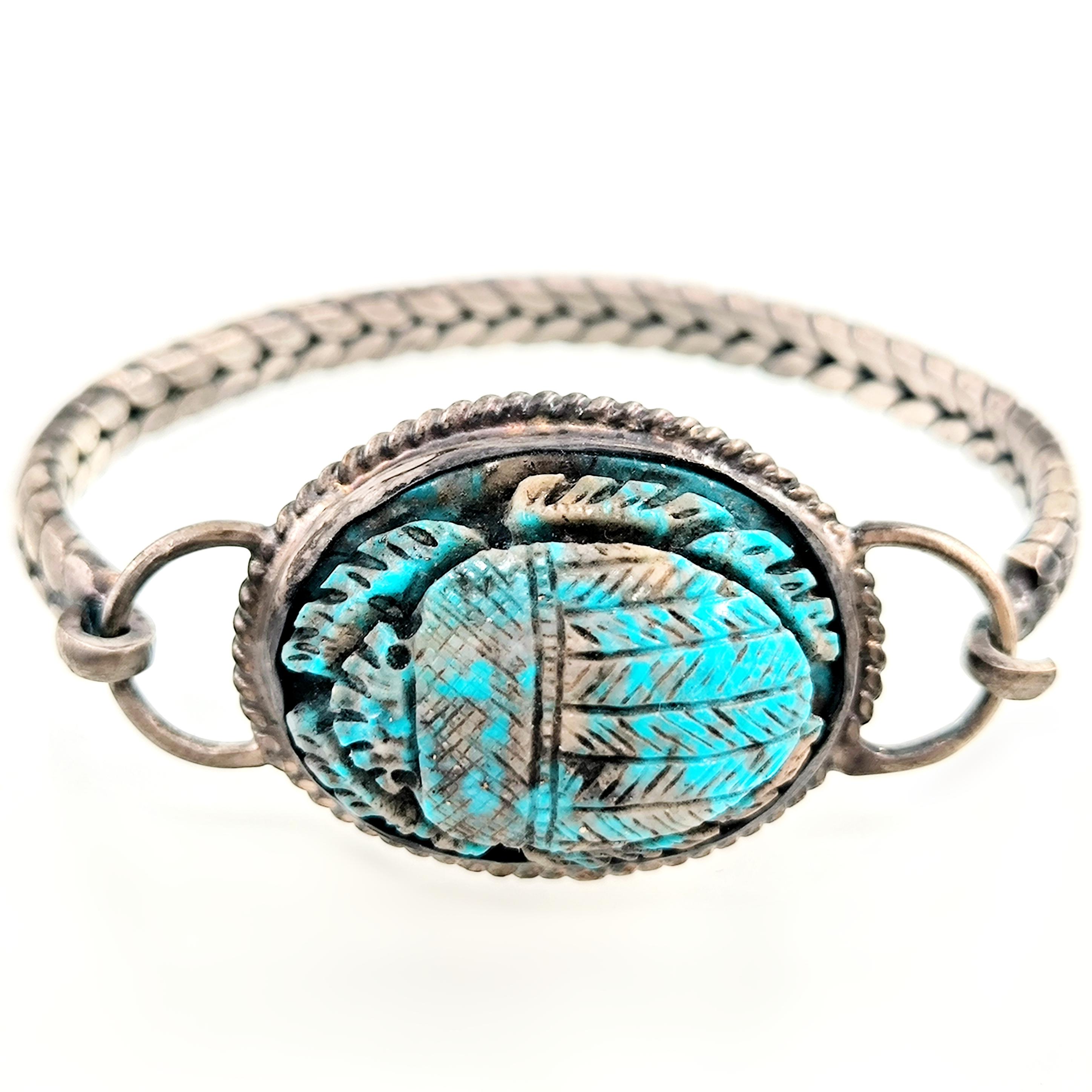 SCARAB BOK BÖCEĞİ TURKUAZ BİLEKLİK