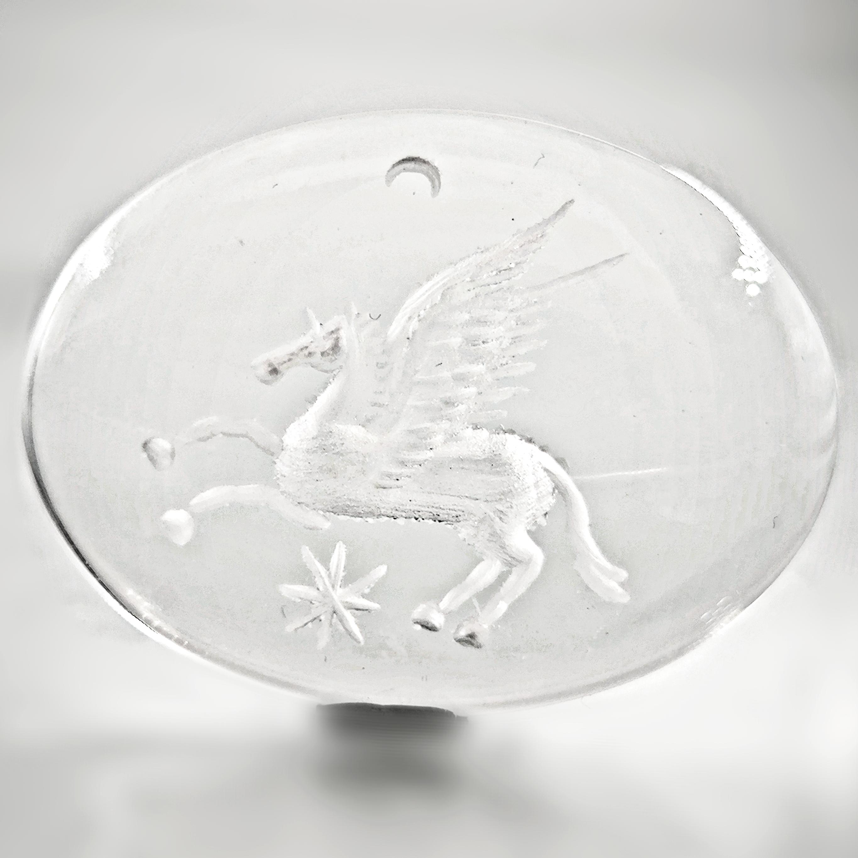 KABEŞON CAM - NEGATİF İNTAGLİO PEGASUS OYMA