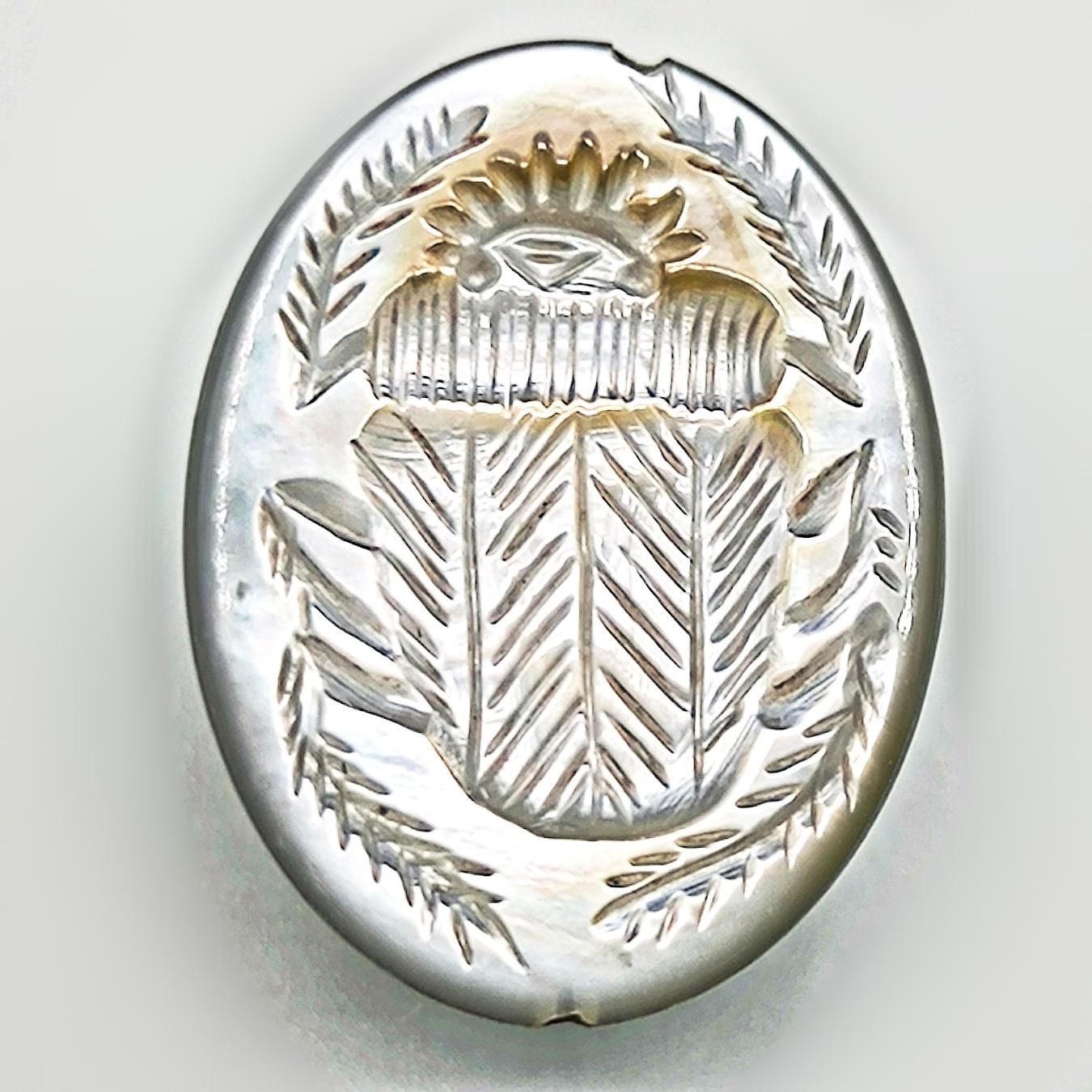 SEDEF OYMA İNTAGLİO ANTİK MISIR BOK BÖCEĞİ SCARAB İNTAGLİO