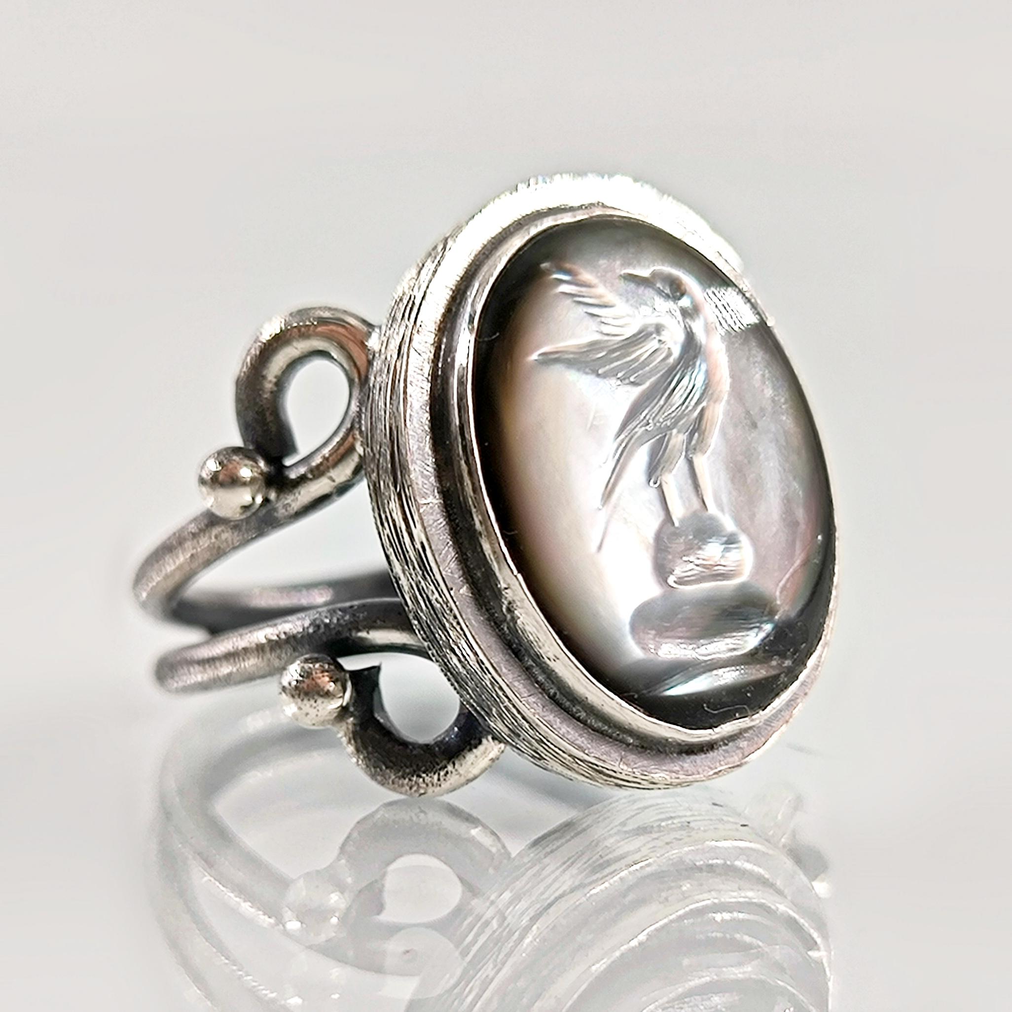 KUTSAL UÇUŞ SEDEF İNTAGLİO YÜZÜK