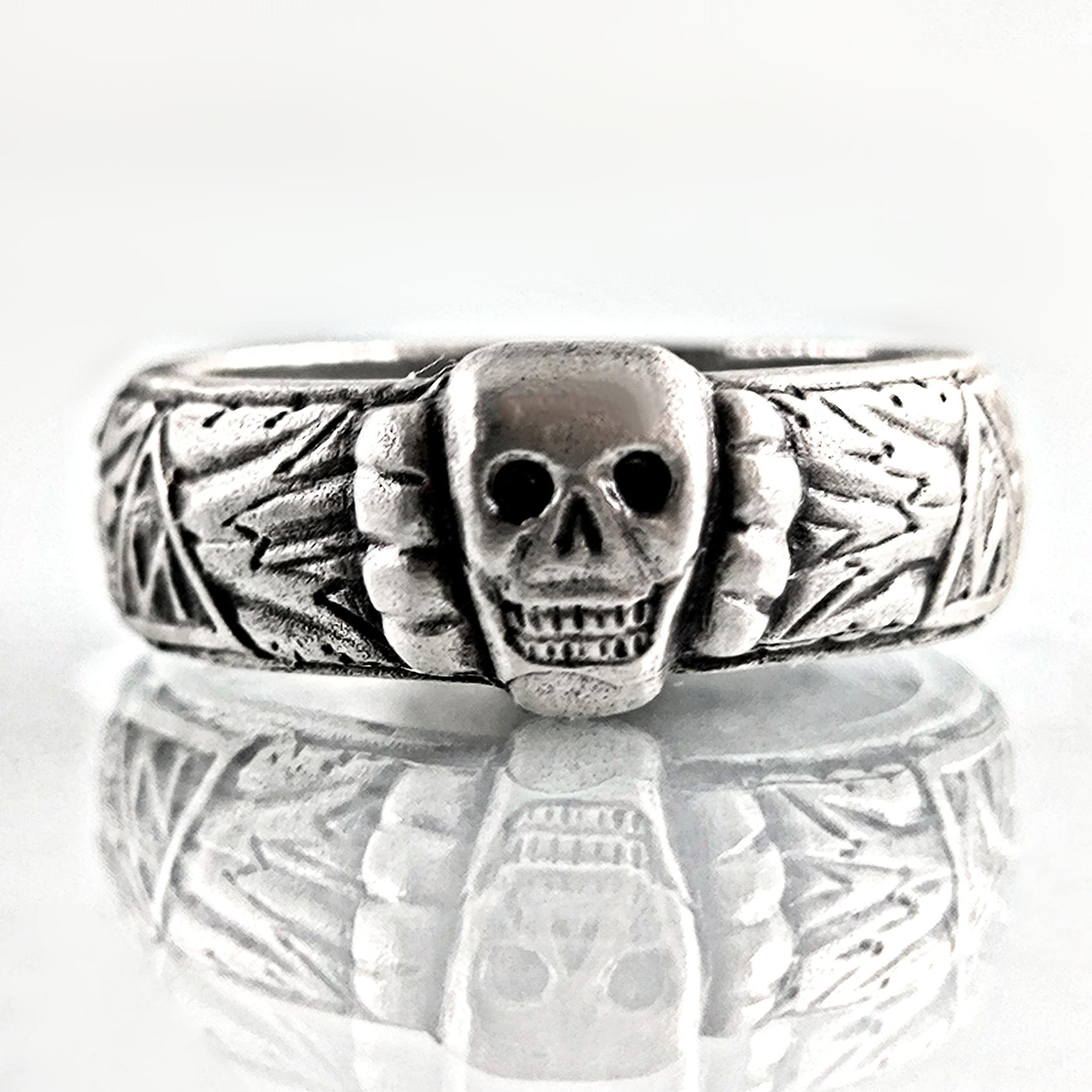 925 AYAR GÜMÜŞ  ANTİKA NAZİ SUBAY YÜZÜĞÜ REPLİKASI