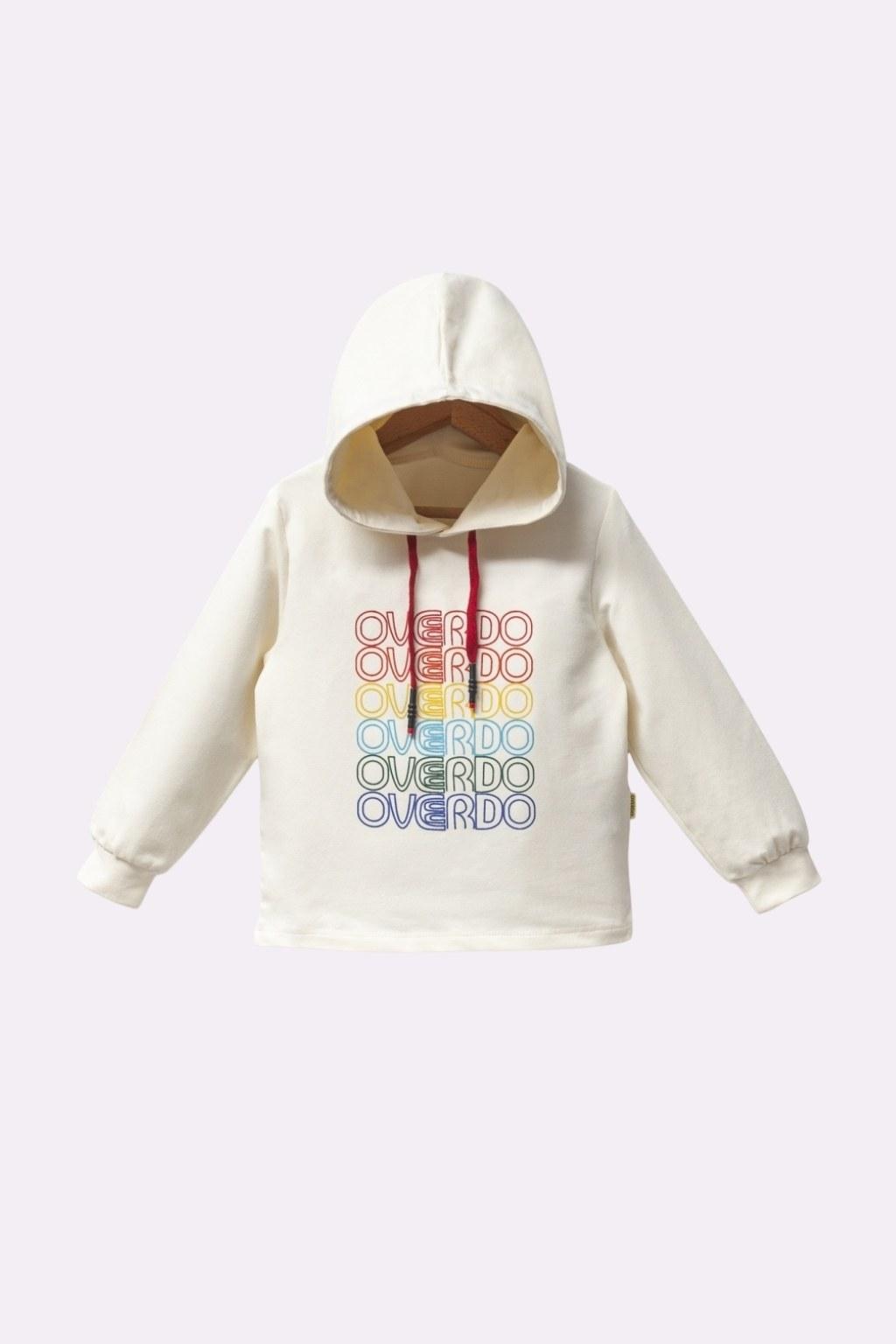 Erkek Çocuk Kapüşonlu 4-8 Yaş Sweatshirt Ekru
