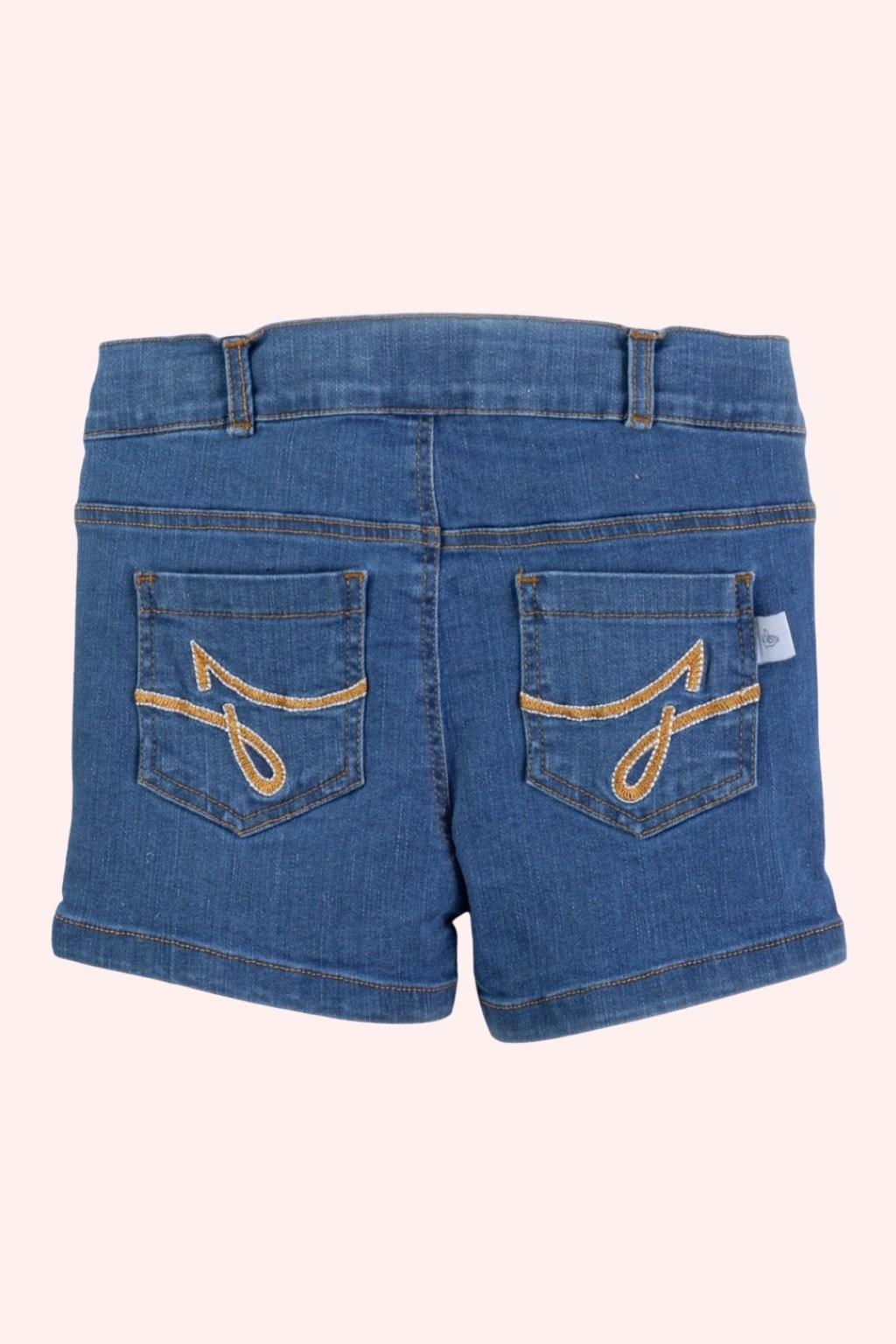 Kız Çocuk Mavi Kot Şort – 3-8 Yaş