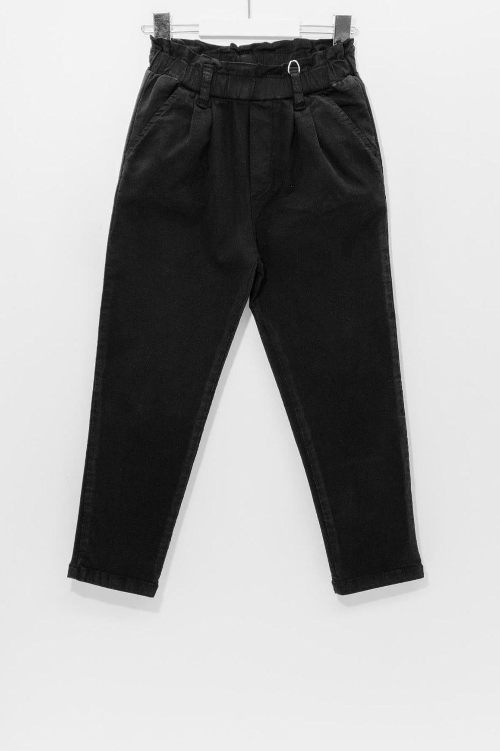 Kız Çocuk 3-8 Yaş Siyah Gabardin Pantolon