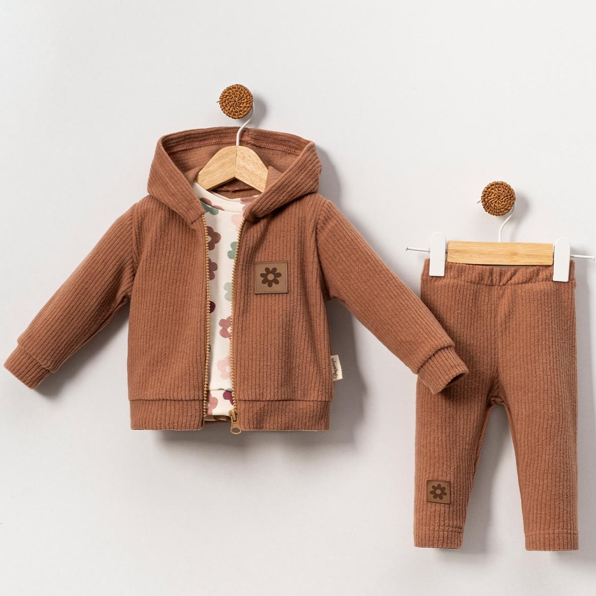 Kız Bebek Kadife Üçlü Takım