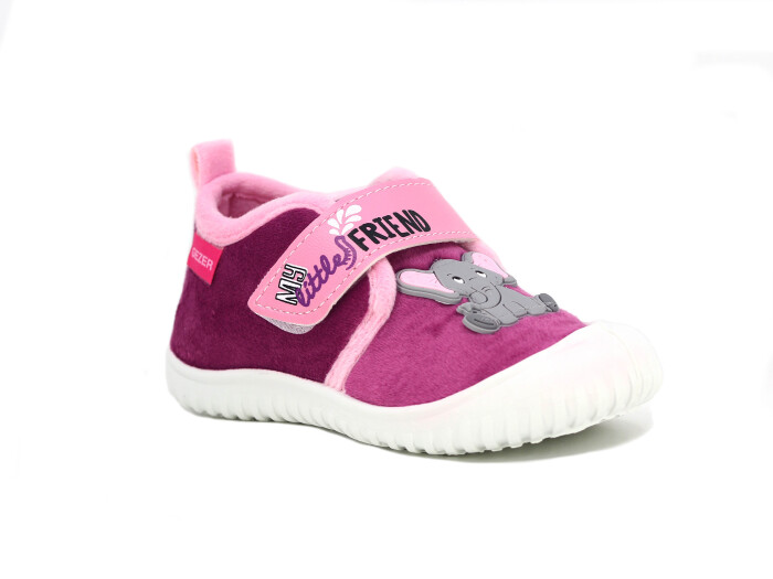 Kız Çocuk Pvc Tabanlı Cırtlı Panduf