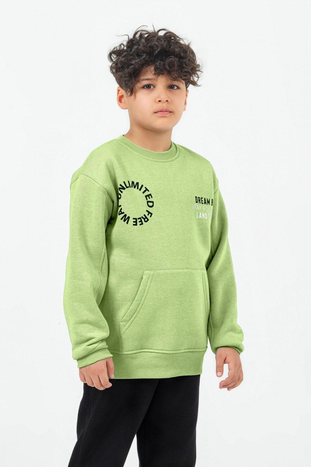 Erkek Çocuk 9-14 Yaş Baskılı Alt Üst İkili Takım