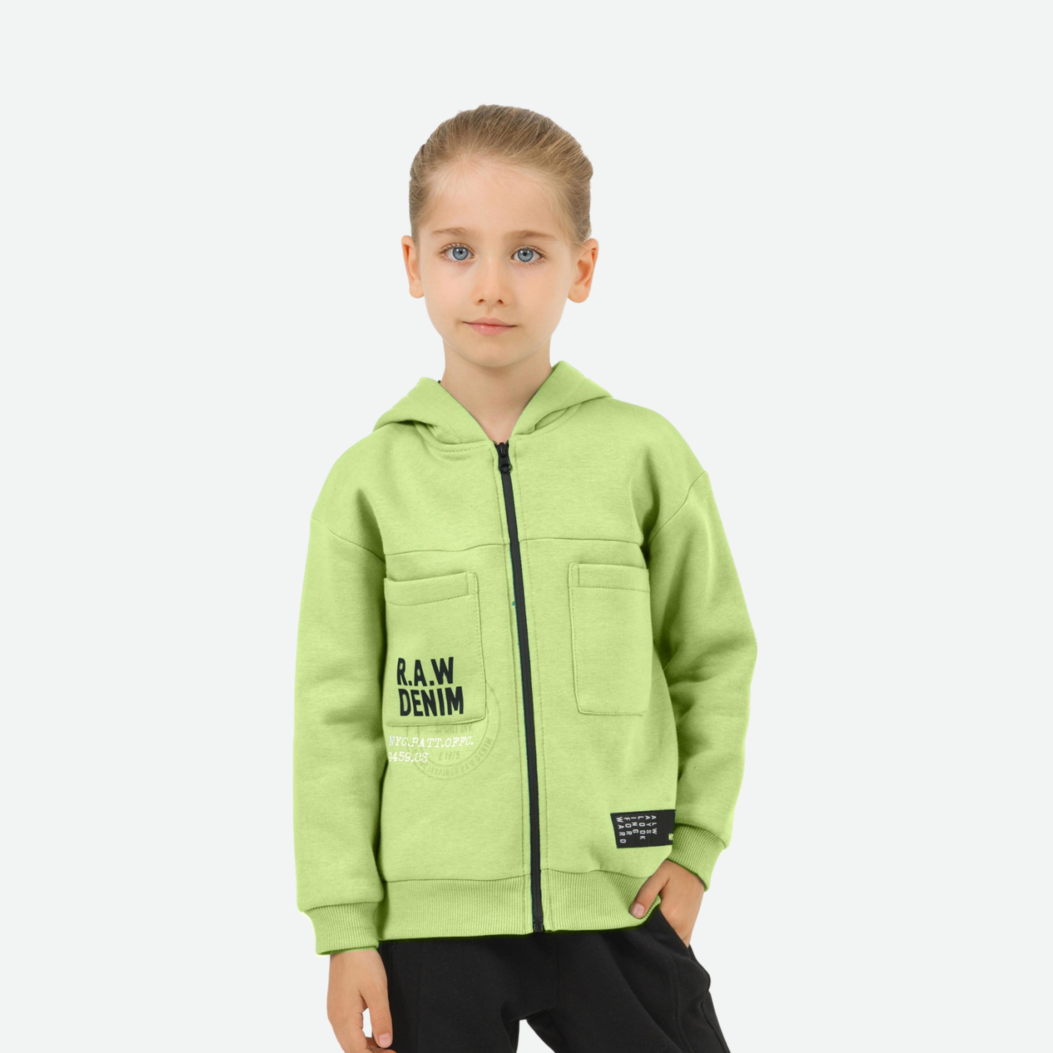 Erkek Çocuk Kapüşonlu Hırka Yeşil