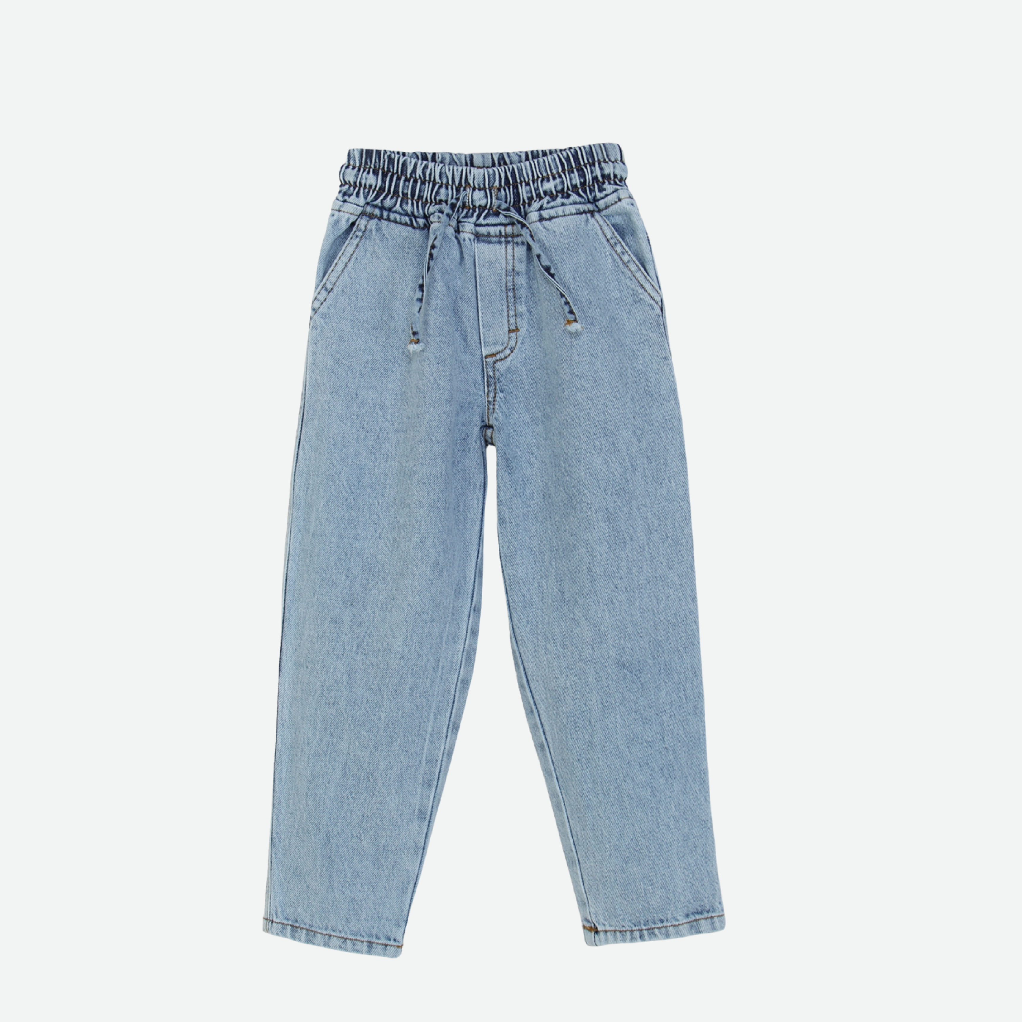 Unısex Çocuk Denim Mavi Pantolon