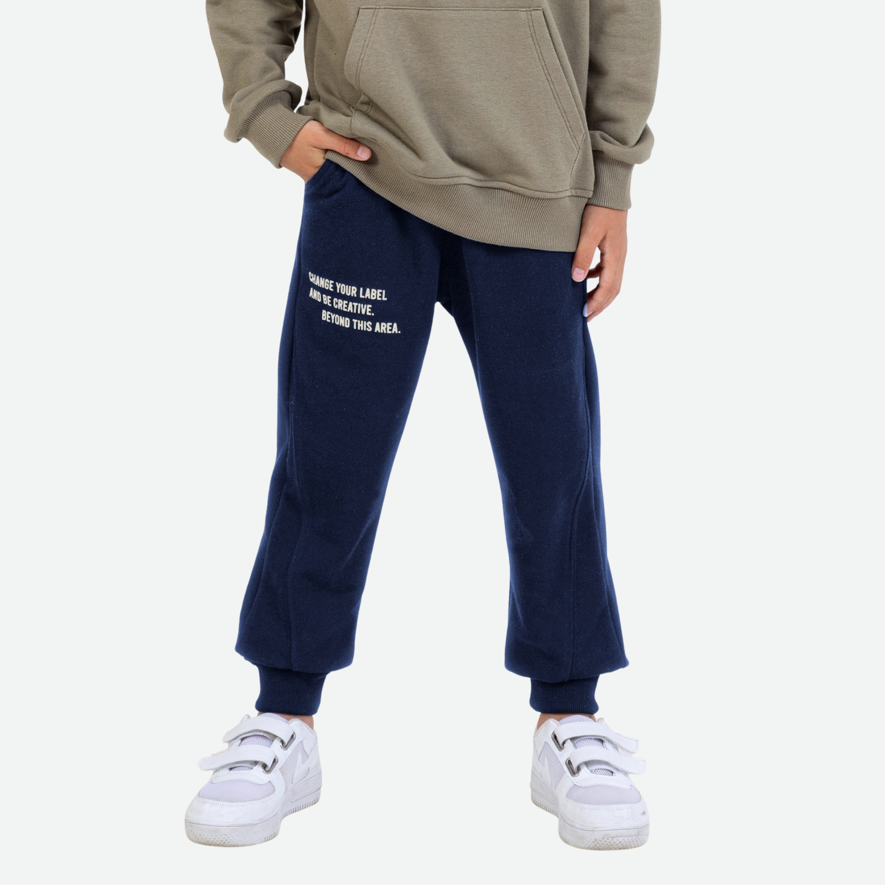 Erkek Çocuk İndigo Tek Alt Eşofman