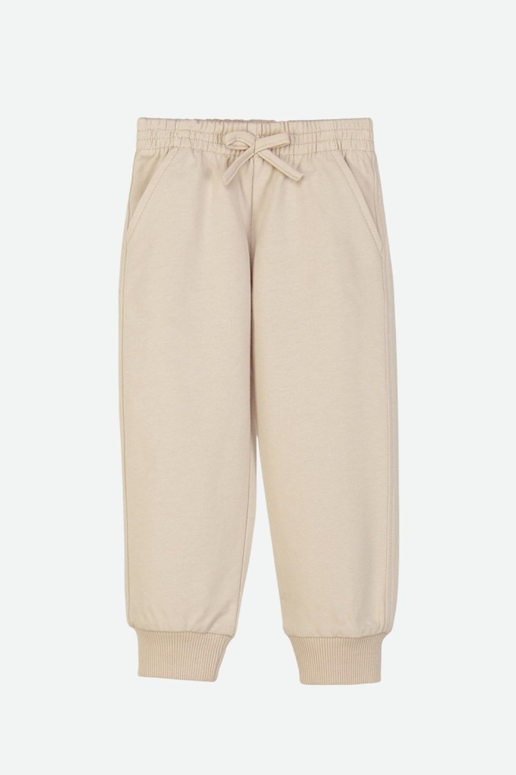 Unisex Basic Eşofman Altı – Bej (1-6 Yaş)