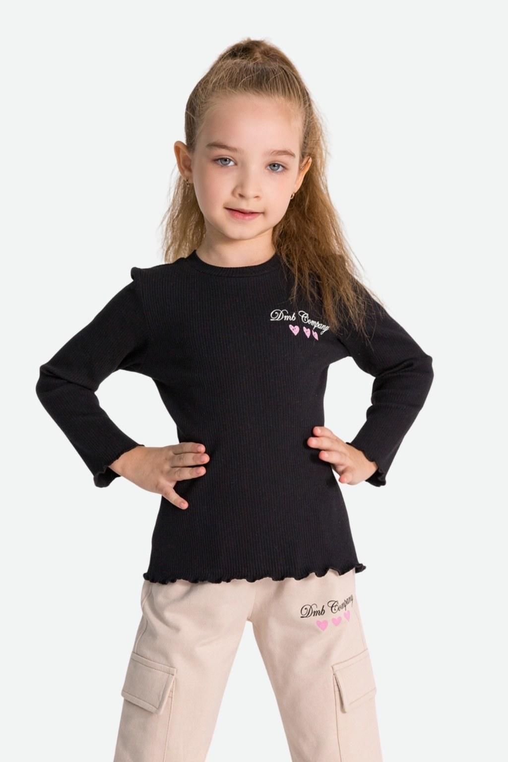 Kız Çocuk 3-8 Yaş Siyah Badi